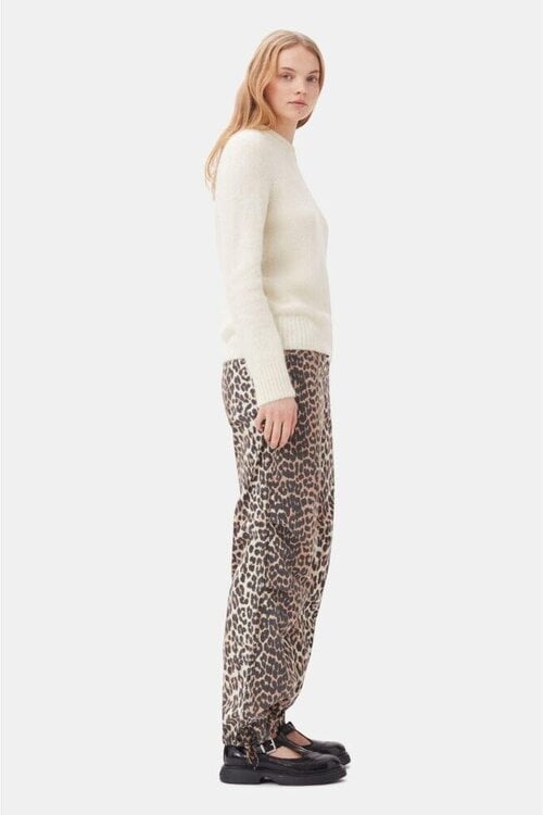 Ganni Leopard Cotton leopard broek
