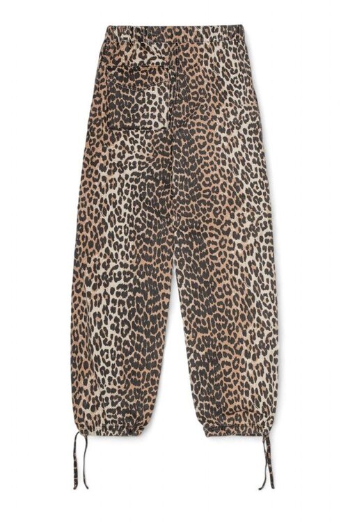 Ganni Leopard Cotton leopard broek