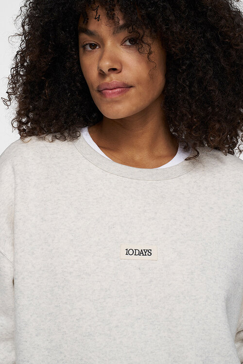 10Days Soft white melee THE CLEAN STATEMENT SWEATER