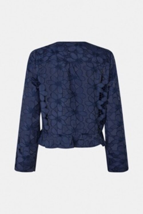 Baum Und Pferdgarten Donkerblauwe Blouse lange mouw