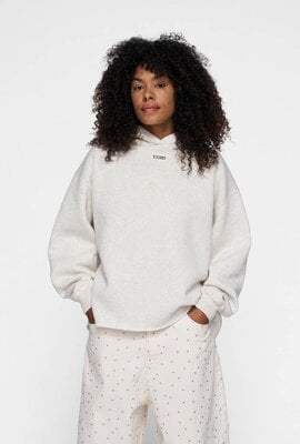 10Days Soft White Melee statement hoodie