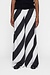 10Days Ecru/Black wide leg pants satin stripes