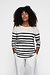 10Days Ecru long sleeve tee painted stripe
