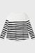 10Days Ecru long sleeve tee painted stripe