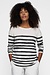 10Days Ecru long sleeve tee painted stripe