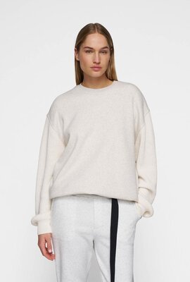 10Days Soft White Melee statement sweater knit sleeves