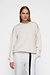 10Days Soft White Melee statement sweater knit sleeves