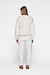 10Days Soft White Melee statement sweater knit sleeves