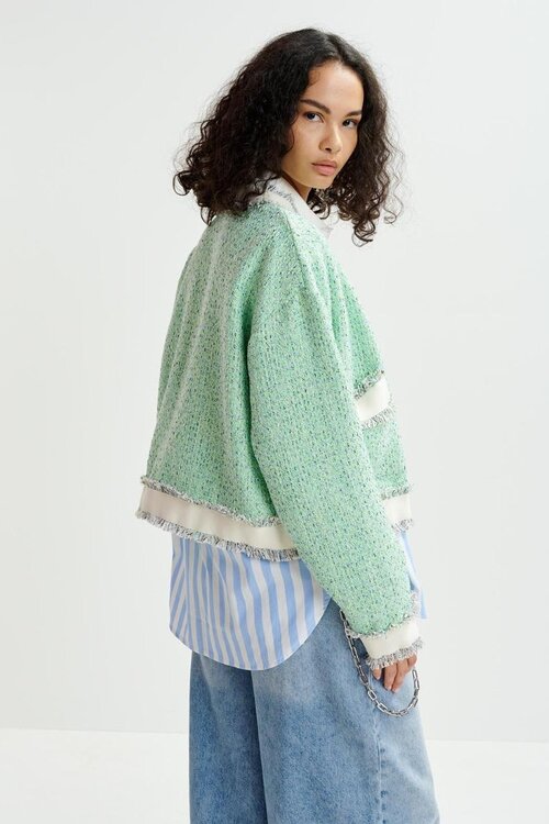 Essentiel Antwerp mint Cropped Fringe Jack