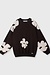 10Days Chocolate oversized sweater flower