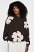 10Days Chocolate oversized sweater flower