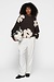 10Days Chocolate oversized sweater flower