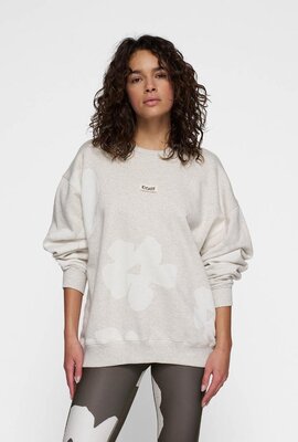 10Days Soft White Melee statement sweater flower