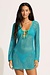 Seafolly Turquoise Mesh Effect Tuniek