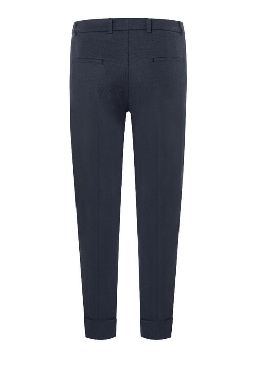 Cambio Blauwe Kristal Linnen Pantalon