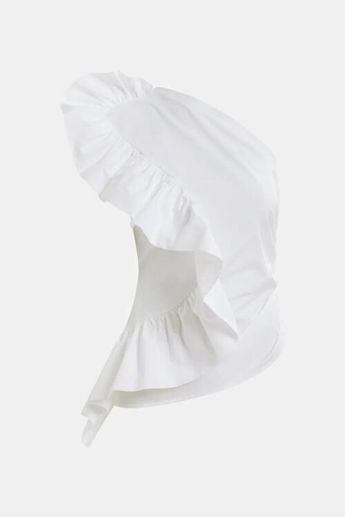 Essentiel Antwerp Wit Asymmetric Ruffle Top