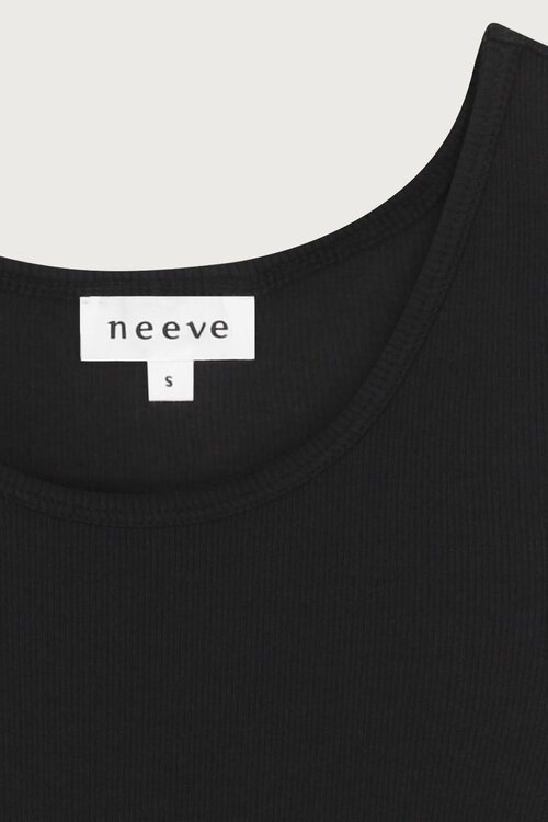 Neeve Zwarte Rib Tank Top Seamless