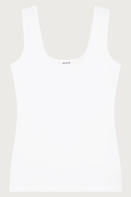 Neeve Off White Katoenen Top