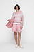10Days Raspberry/grey thin knit sweater