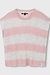 10Days Raspberry/grey thin knit tee