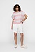 10Days Raspberry/grey thin knit tee