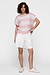 10Days Raspberry/grey thin knit tee