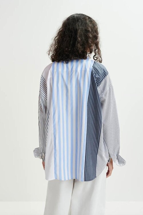 Essentiel Antwerp Blue Patchwork Blouse