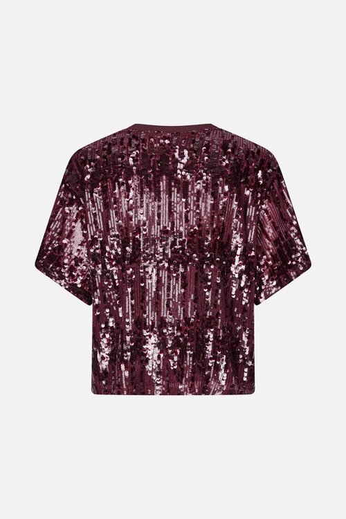 Baum Und Pferdgarten Aubergine Shirt Pailetten