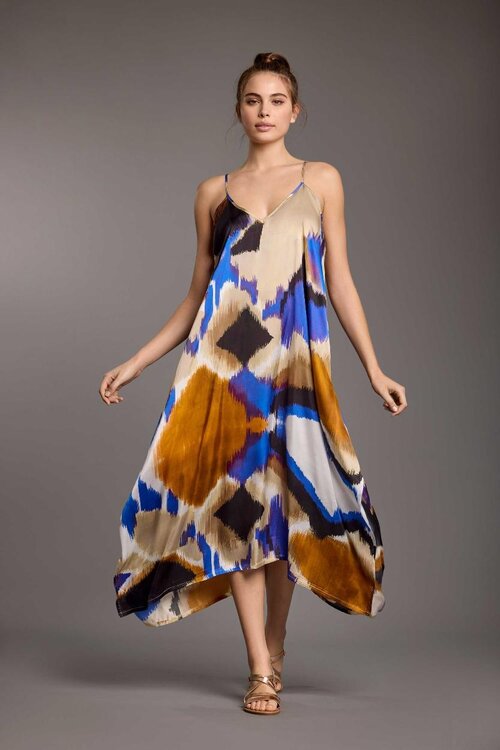 Iconique Multicolour Satin Gemma Dress