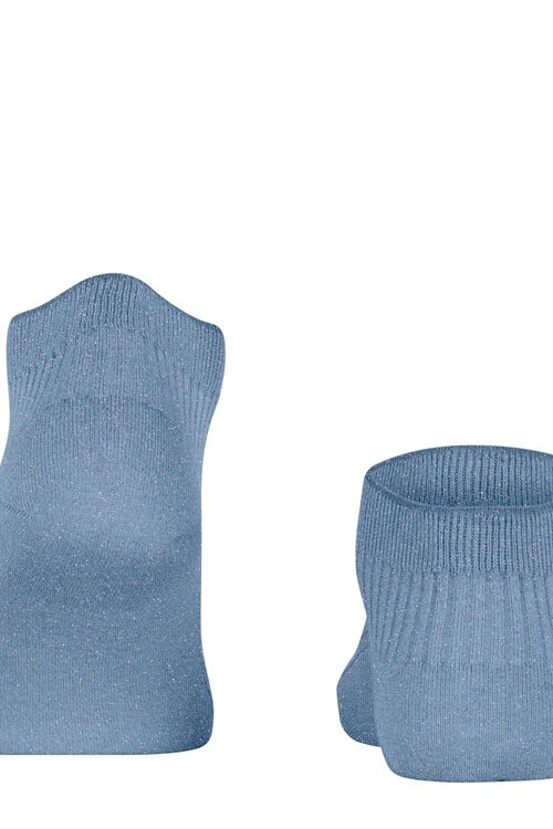 Falke Blauw Rib sokken Shiny