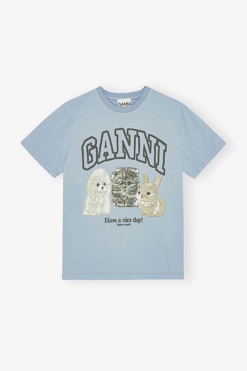 Ganni Light Blue T-shirt