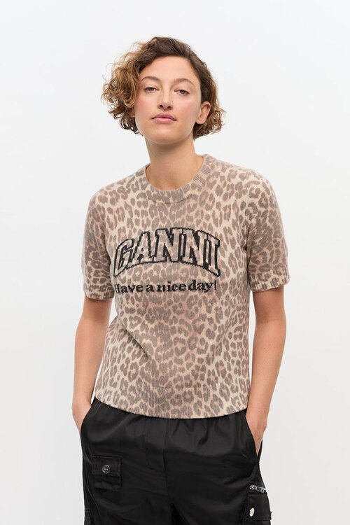 Ganni Leopard T-shirt