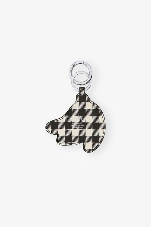 Ganni Yellow Printed Keyring