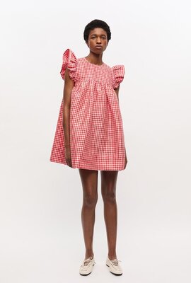 Ganni Red/ White Jurk