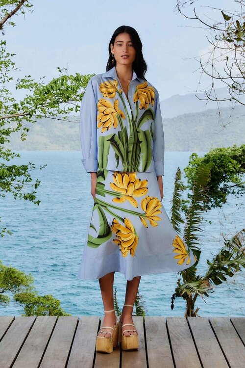 Farm Rio Blauw Streep Blouse