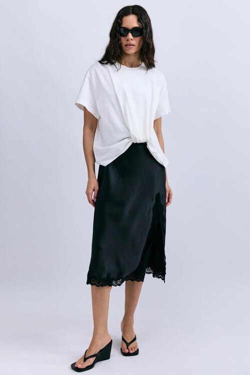 Love Stories Zwart / wit Midi Jurk