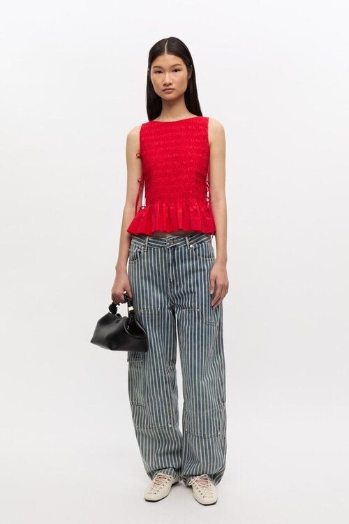 Ganni Blauw/wit Jeans