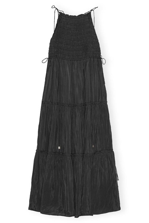 Ganni Anthraciet Jurk