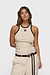 10Days light earth tank top rib contrast