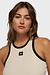 10Days light earth tank top rib contrast
