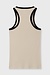 10Days light earth tank top rib contrast