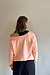 10Days Peach cropped boatneck sweater