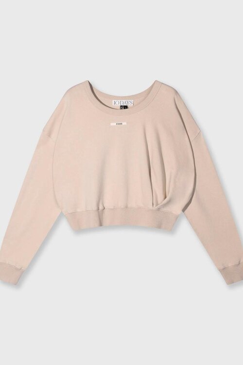 10Days light earth cropped sweater gathering