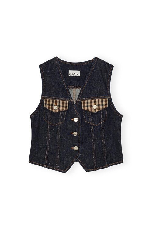 Ganni Indigo Gilet