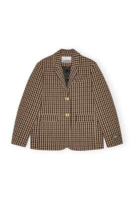 Ganni Camel Oversized Blazer