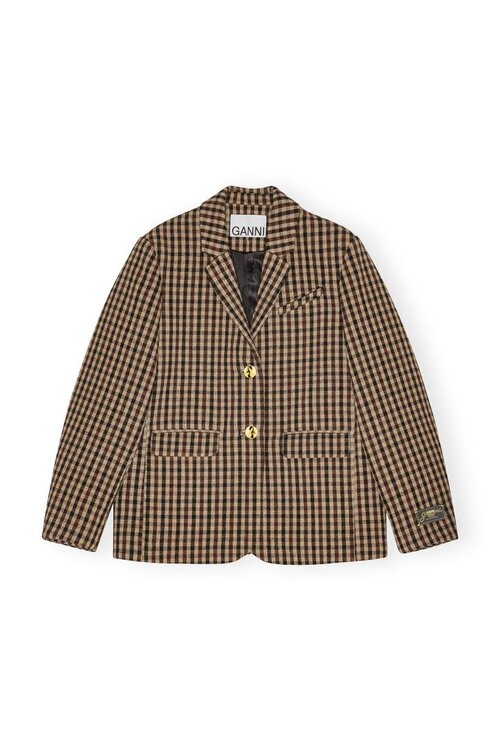 Ganni Camel Oversized Blazer