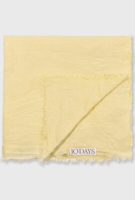 10Days pastel yellow scarf cotton crepe