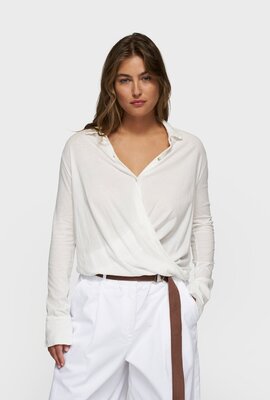 10Days Ecru wrap blouse