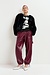 Essentiel Antwerp Bordeaux Faix Leathet Pantalon