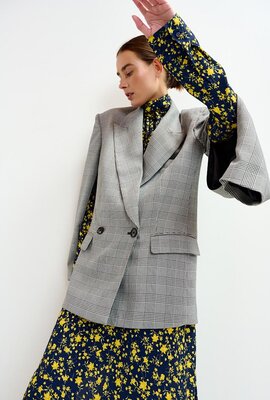 Essentiel Antwerp Lichtgrijs Oversized Blazer